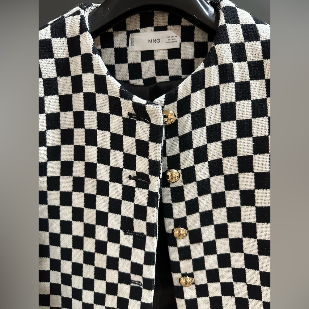 Mango Checked Texture Jacket - Picture 3 of 4